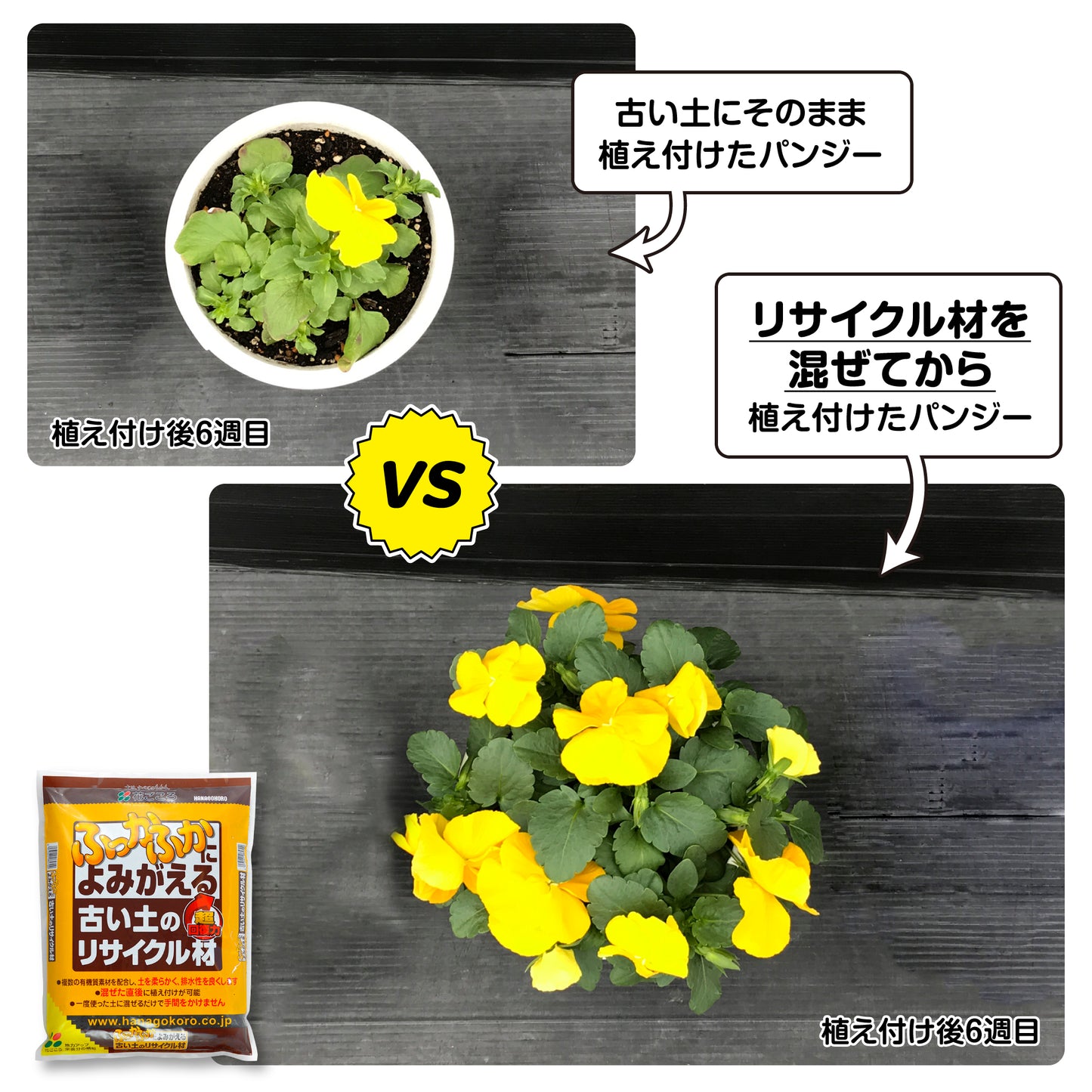 花ごころ 古い土のリサイクル材